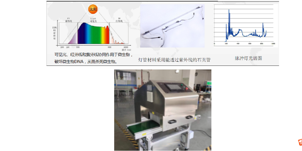 Pulse strong light sterilization tunnel furnace